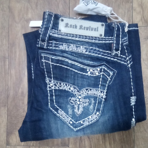 Rock Revival Women's 28 Ehasy Boot AMY Bejeweled Embroidered NWT - Picture 5 of 12